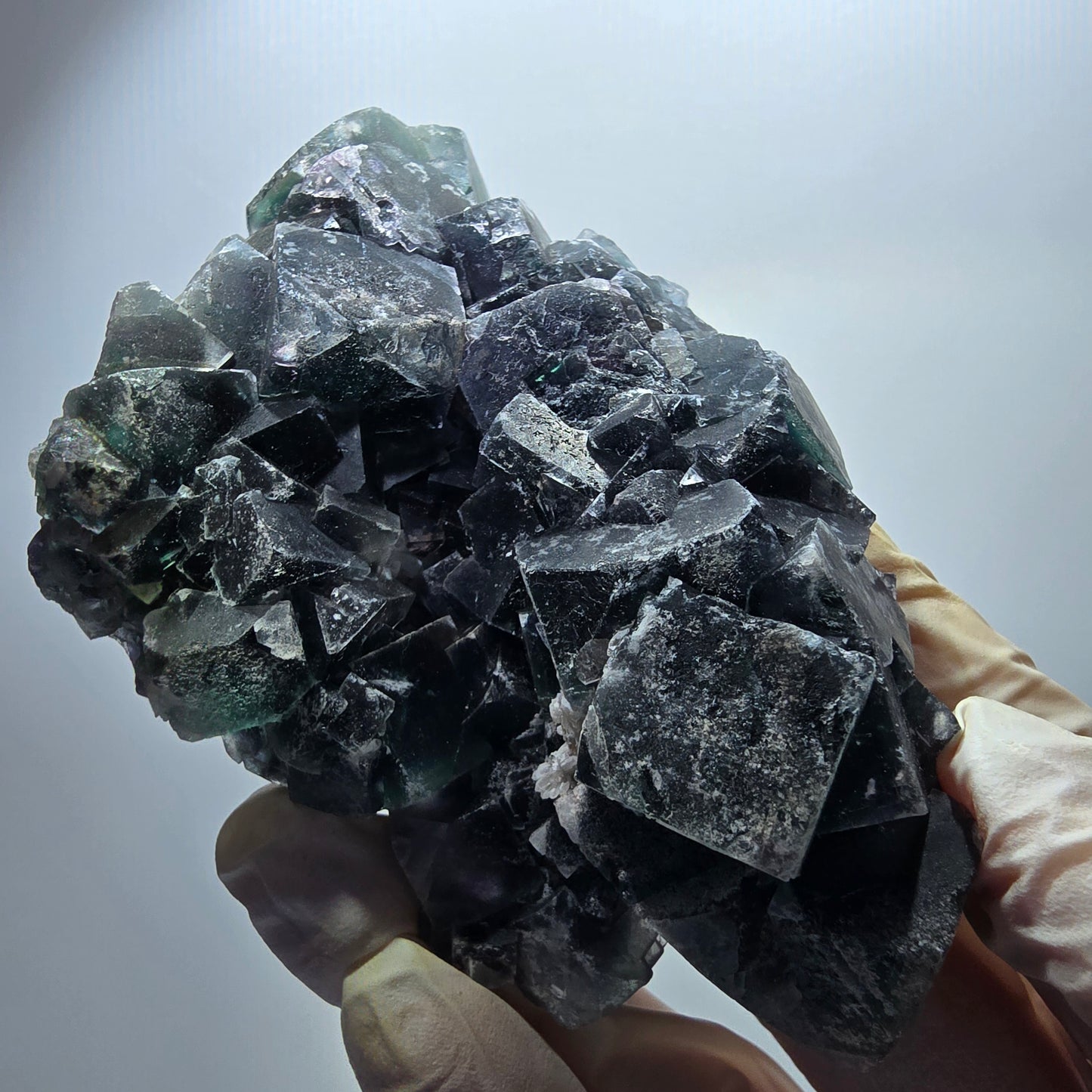 Phantom Fluorit Würfel Stufe, grün lila Okorusu, Namibia 99*66*35mm #13068