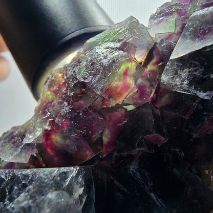 Phantom Fluorit Würfel Stufe, grün lila Okorusu, Namibia 95*53*32mm #13069