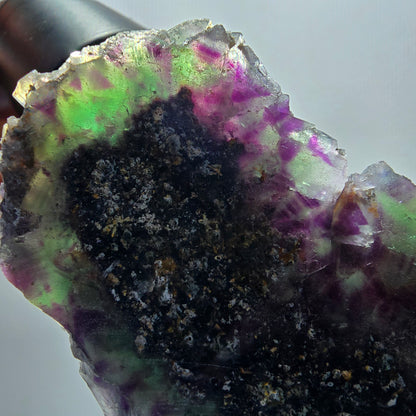 Phantom Fluorit Würfel Stufe, grün lila Okorusu, Namibia 95*53*32mm #13069