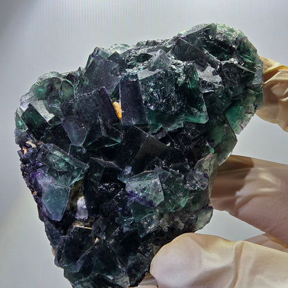 Phantom Fluorit Würfel Stufe, grün lila Okorusu, Namibia 93*64*27mm #13071