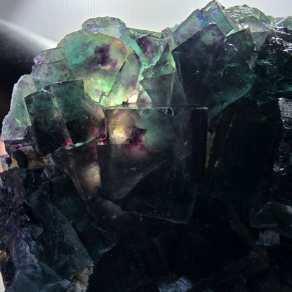 Phantom Fluorit Würfel Stufe, grün lila Okorusu, Namibia 93*64*27mm #13071