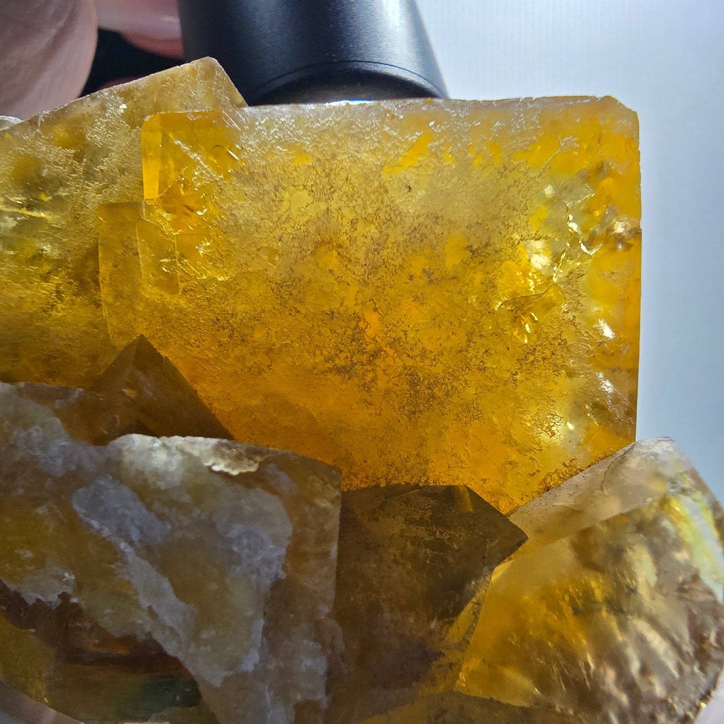 Große Phantom Fluorit Würfel Stufe, gelb grün Okorusu, Namibia 79*47*47mm #13072