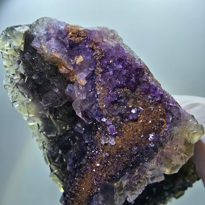 Große Phantom Fluorit Würfel Stufe, gelb lila Okorusu, Namibia 137*85*38mm #13073