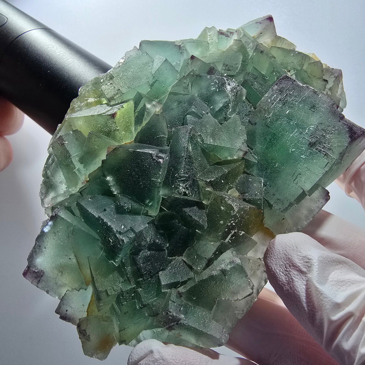 Phantom Fluorit Würfel Stufe, zonal, parkettiert Okorusu, Namibia 122*77*32mm #13074
