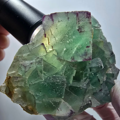 Phantom Fluorit Würfel Stufe, zonal, parkettiert Okorusu, Namibia 122*77*32mm #13074