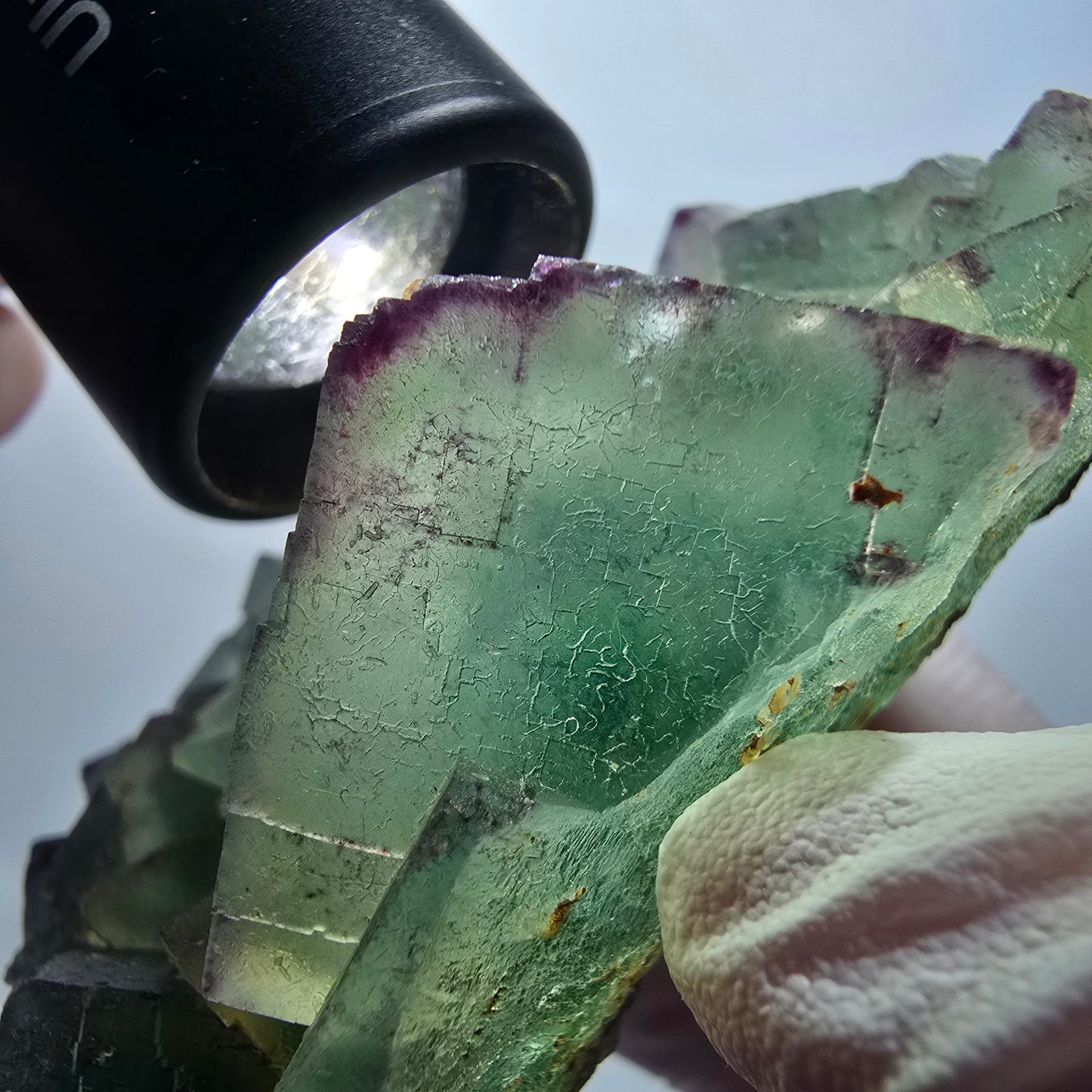 Phantom Fluorit Würfel Stufe, zonal, parkettiert Okorusu, Namibia 122*77*32mm #13074