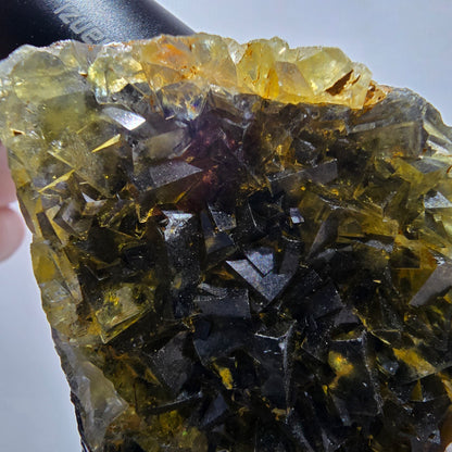 Phantom Fluorit Würfel Stufe, gelb Honey Pocket Mine, Okorusu Namibia 68*58*14mm #13076