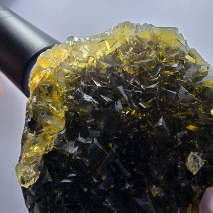 Phantom Fluorit Würfel Stufe, gelb Honey Pocket Mine, Okorusu Namibia 85*69*17mm #13077