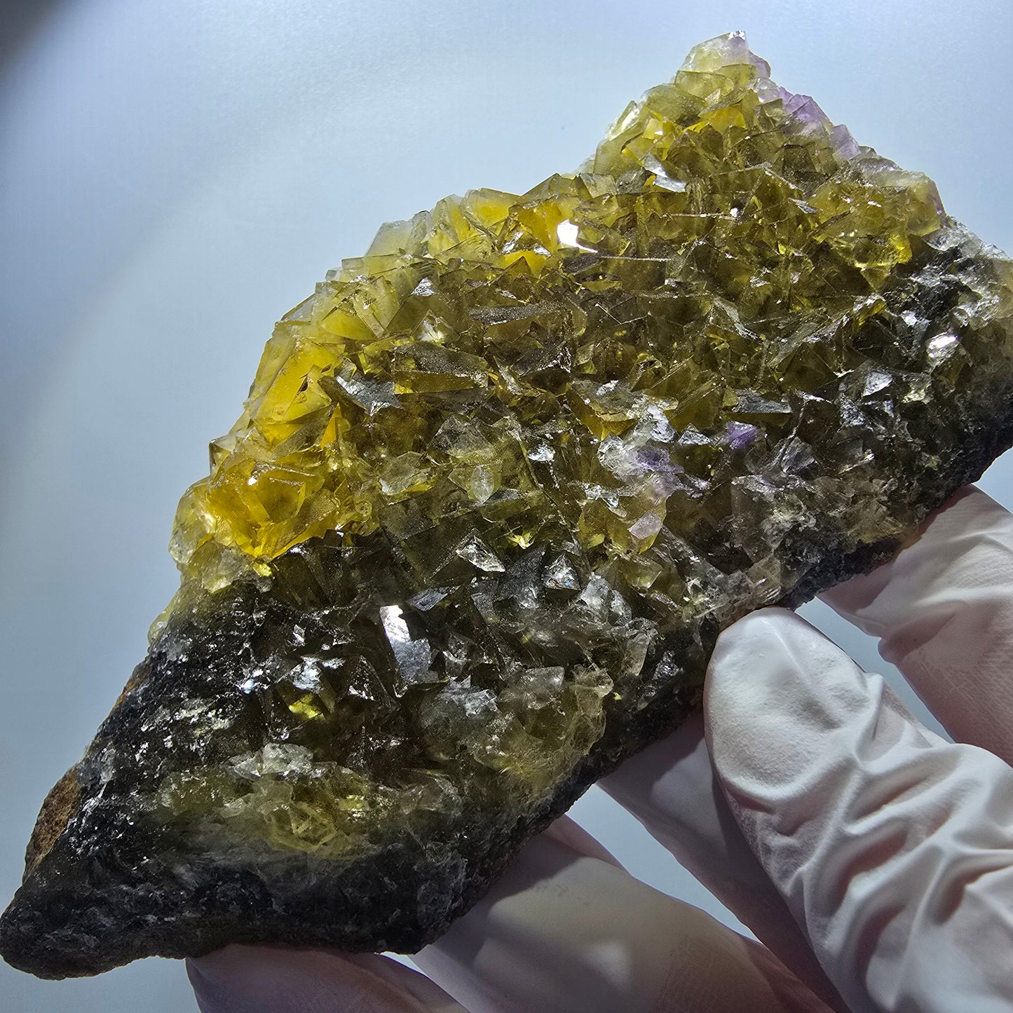 Phantom Fluorit Würfel Stufe, gelb Honey Pocket Mine Okorusu Namibia 119*60*16mm #13078