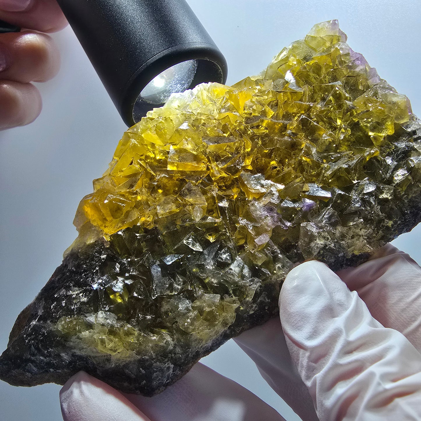 Phantom Fluorit Würfel Stufe, gelb Honey Pocket Mine Okorusu Namibia 119*60*16mm #13078