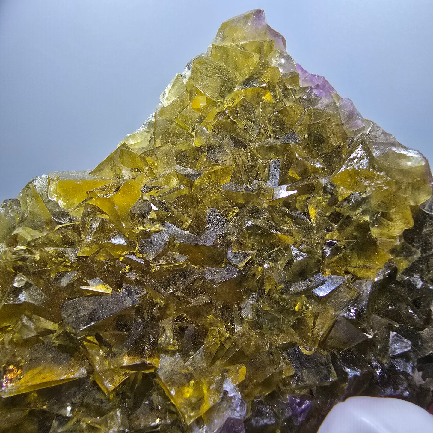 Phantom Fluorit Würfel Stufe, gelb Honey Pocket Mine Okorusu Namibia 119*60*16mm #13078