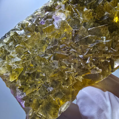 Phantom Fluorit Würfel Stufe, gelb Honey Pocket Mine Okorusu Namibia 119*60*16mm #13078