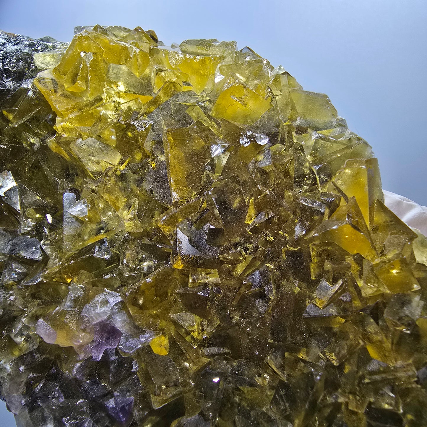 Phantom Fluorit Würfel Stufe, gelb Honey Pocket Mine Okorusu Namibia 119*60*16mm #13078