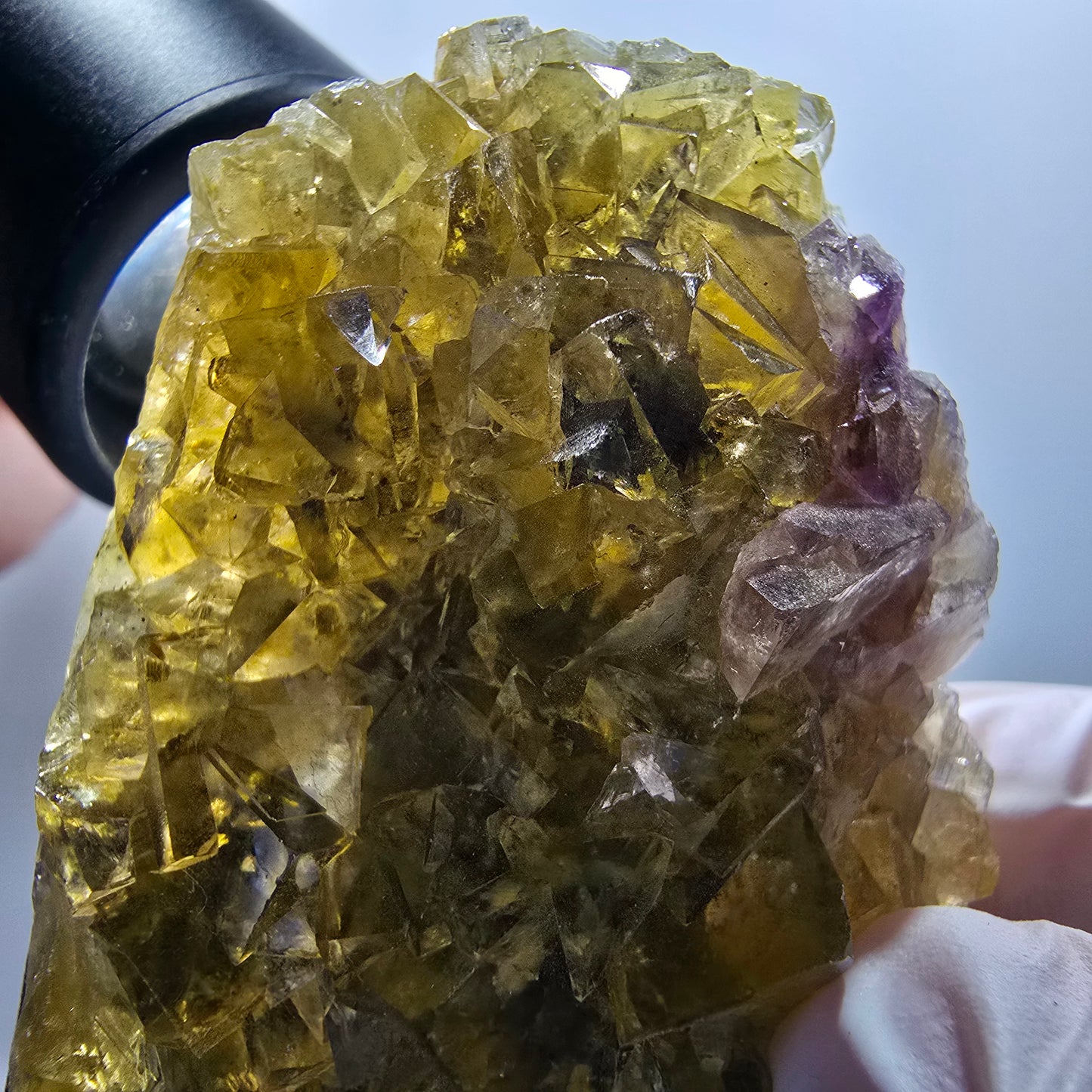 Phantom Fluorit Würfel Stufe, gelb Honey Pocket Mine, Okorusu Namibia 83*42*19mm #13079