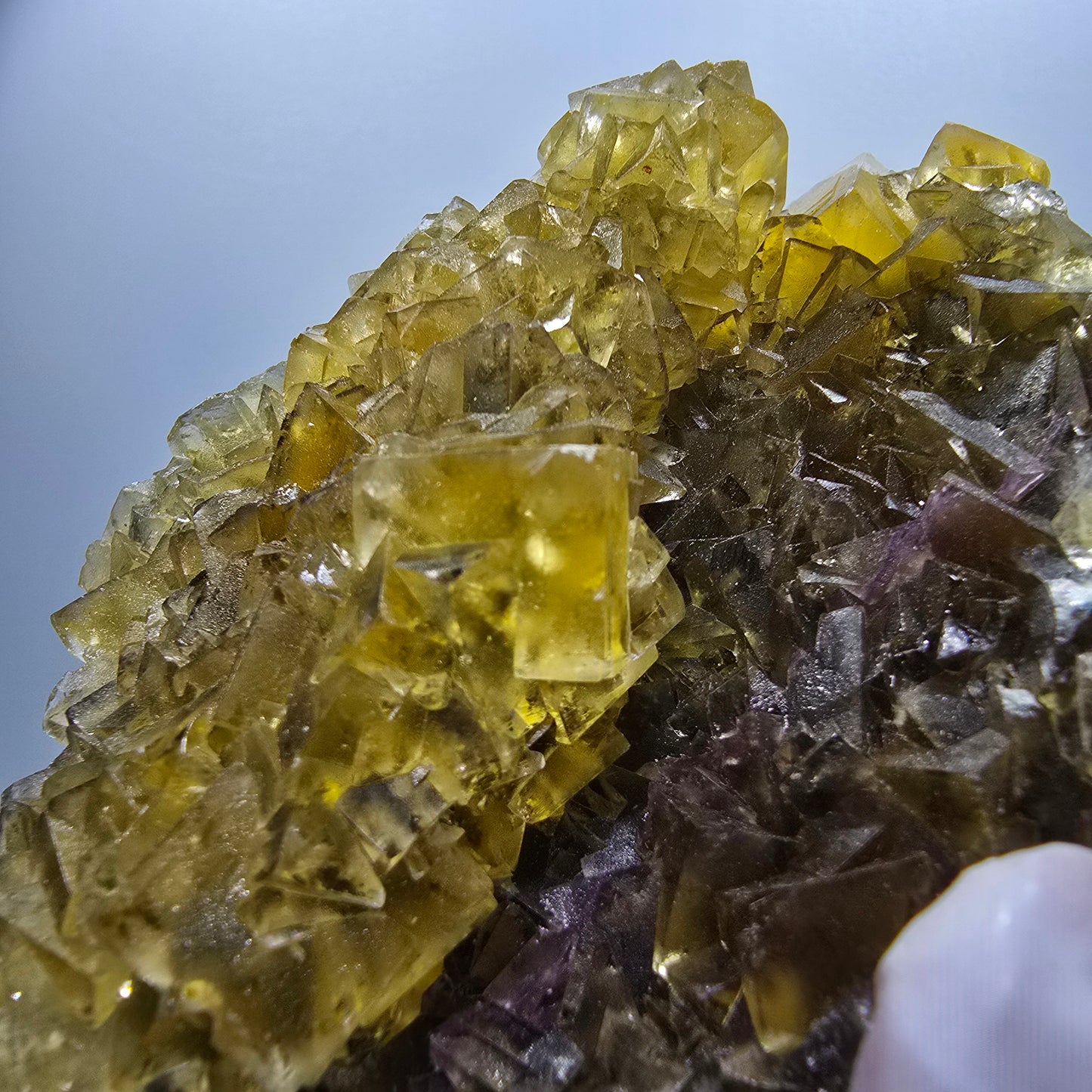 Phantom Fluorit Würfel Stufe, gelb Honey Pocket Mine Okorusu Namibia 124*60*29mm #13081
