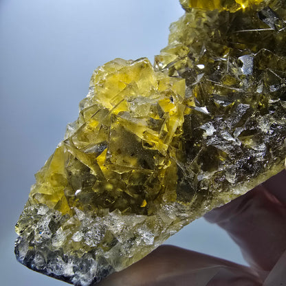 Phantom Fluorit Würfel Stufe, gelb Honey Pocket Mine Okorusu Namibia 108*66*25mm #13082