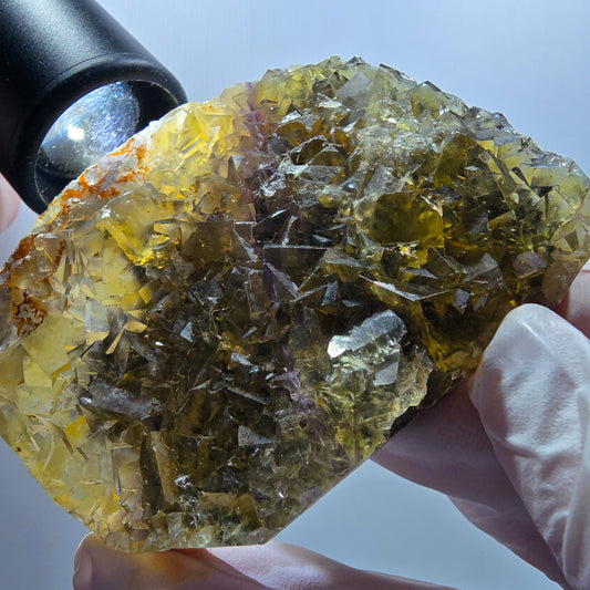 Phantom Fluorit Würfel Stufe, gelb Honey Pocket Mine, Okorusu Namibia 71*63*16mm #13083