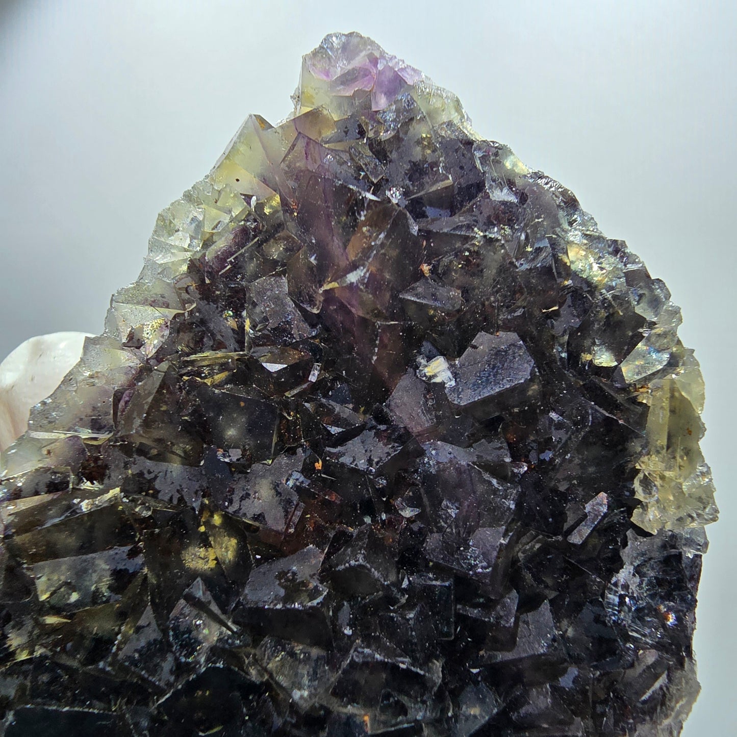 Phantom Fluorit Würfel Stufe, grün lila Honey Pocket Mine, Okorusu Namibia 94*52*26mm #13084