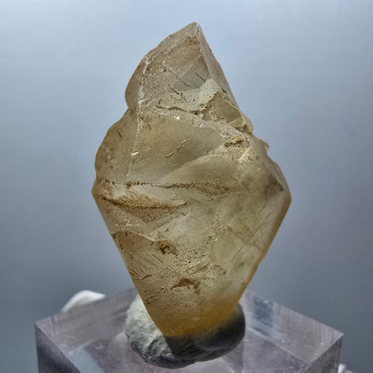 Seltene Calcit X Kristall Spitze, gelb Erongo, Namibia 38*24*19mm #13085