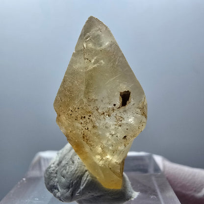 Seltene Calcit X Kristall Spitze, gelb Erongo, Namibia 29*16*15mm #13086
