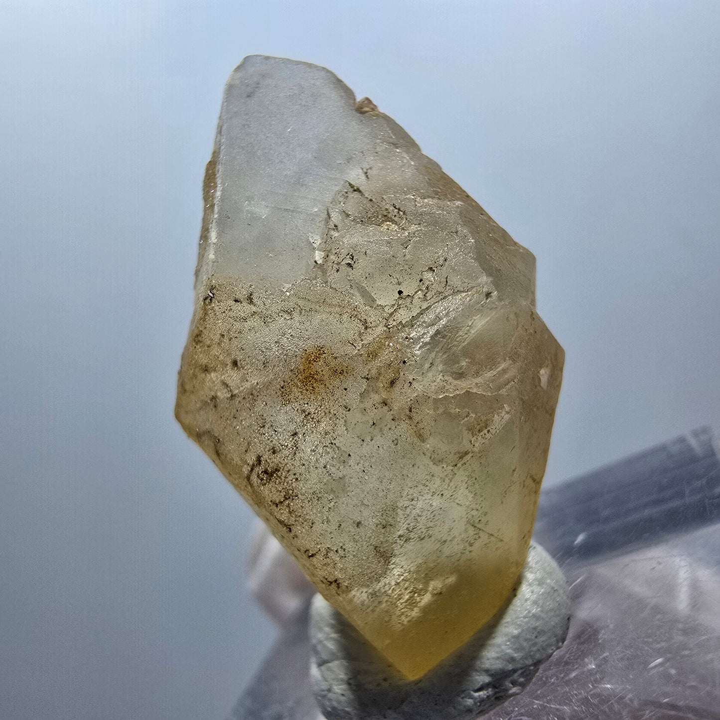 Seltene Calcit X Kristall Spitze, gelb Erongo, Namibia 29*16*12mm #13092