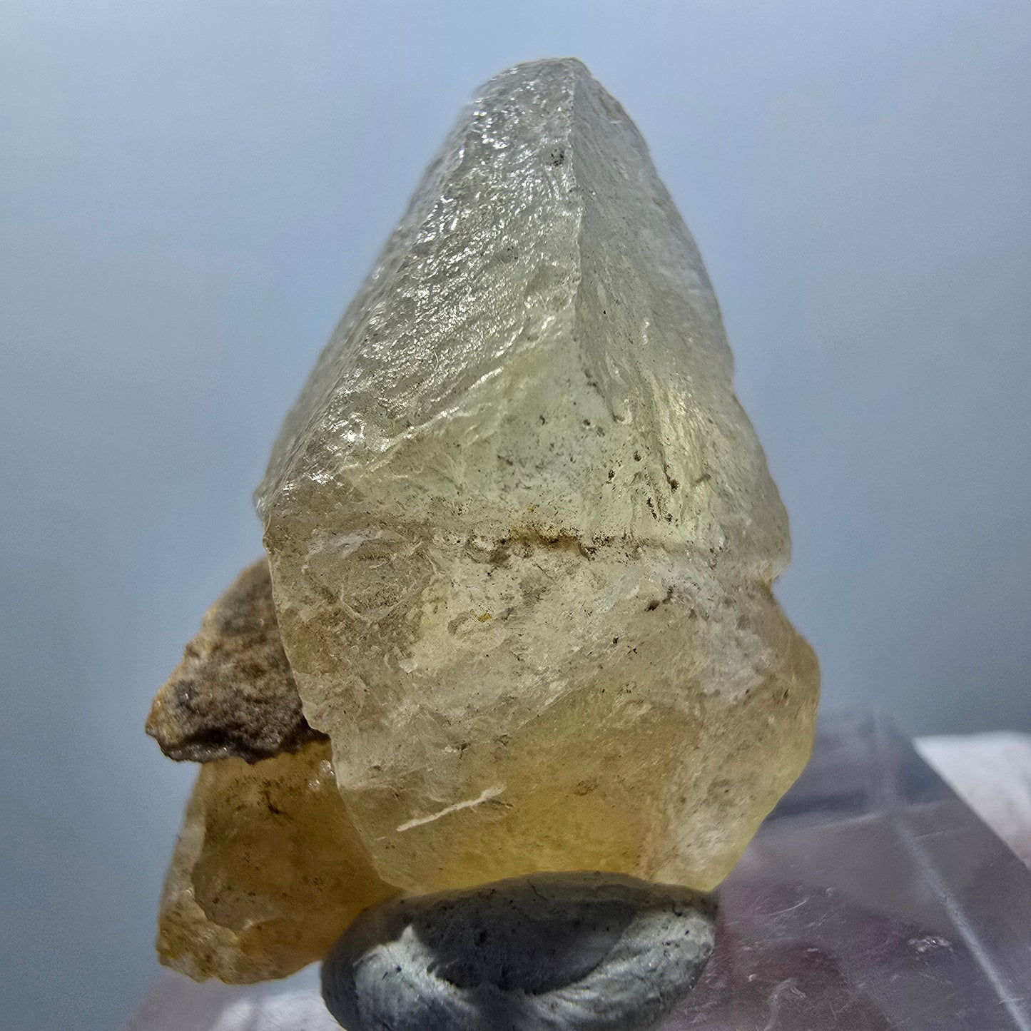 Seltene Calcit X Kristall Spitze, gelb Erongo, Namibia 29*23*18mm #13093