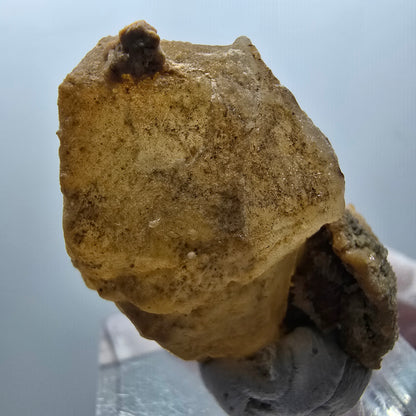 Seltene Calcit X auf Matrix Kristall Spitze, gelb Erongo, Namibia 35*22*19mm #13096