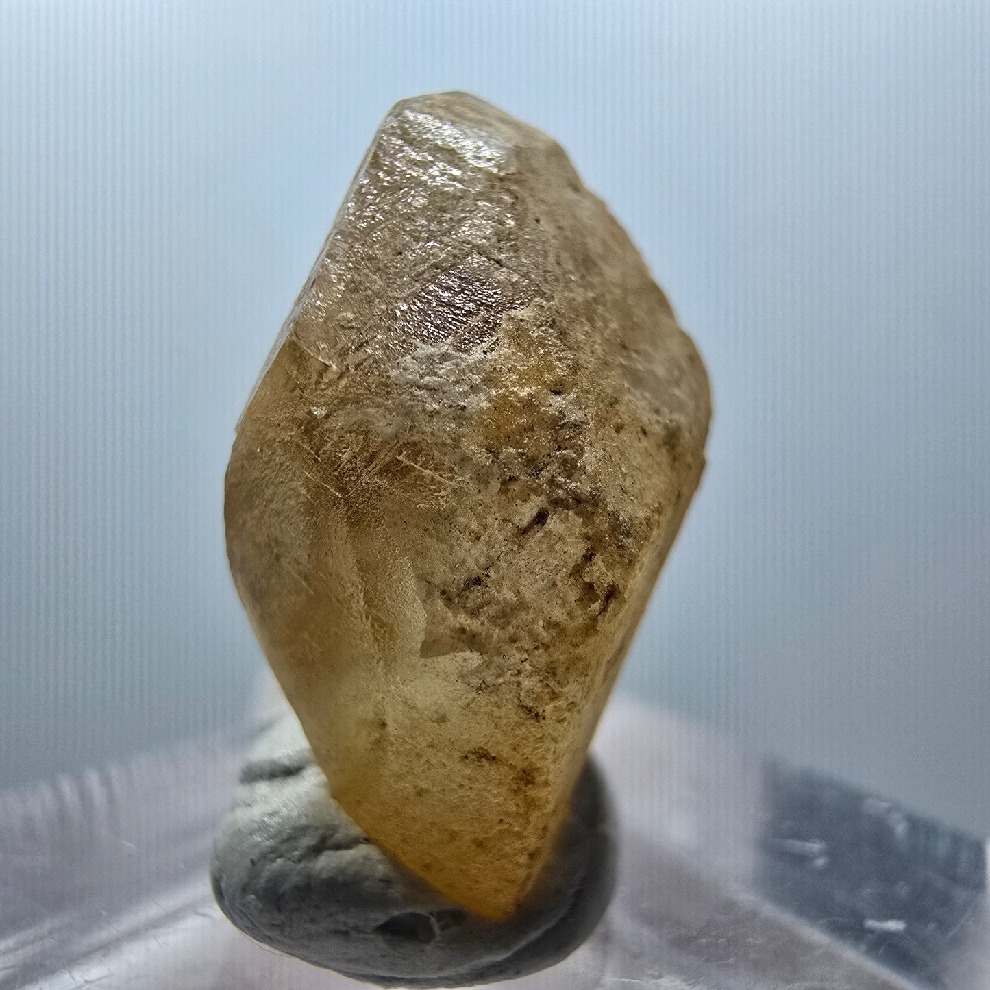 Seltene Calcit X Kristall Spitze, gelb Erongo, Namibia 22*14*10mm #13100