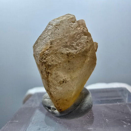 Seltene Calcit X Kristall Spitze, gelb Erongo, Namibia 22*14*10mm #13100
