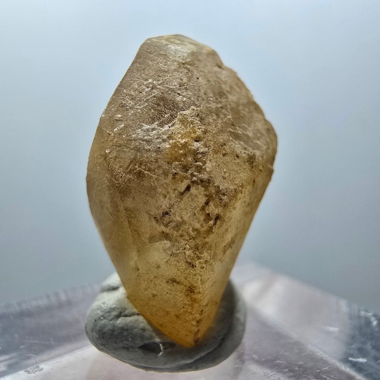 Seltene Calcit X Kristall Spitze, gelb Erongo, Namibia 22*14*10mm #13100