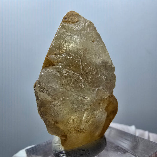 Seltene Calcit X auf Matrix Kristall Spitze, gelb Erongo, Namibia 39*29*17mm #13101
