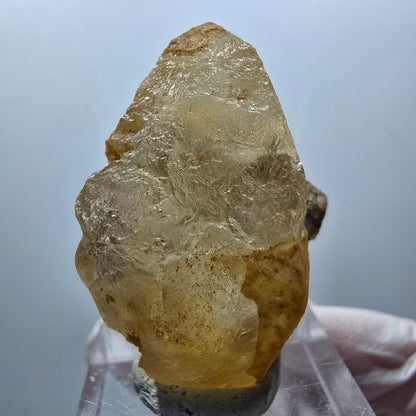 Seltene Calcit X auf Matrix Kristall Spitze, gelb Erongo, Namibia 39*29*17mm #13101