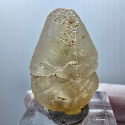 Seltene Calcit X Kristall Spitze, gelb Erongo, Namibia 32*22*17mm #13102