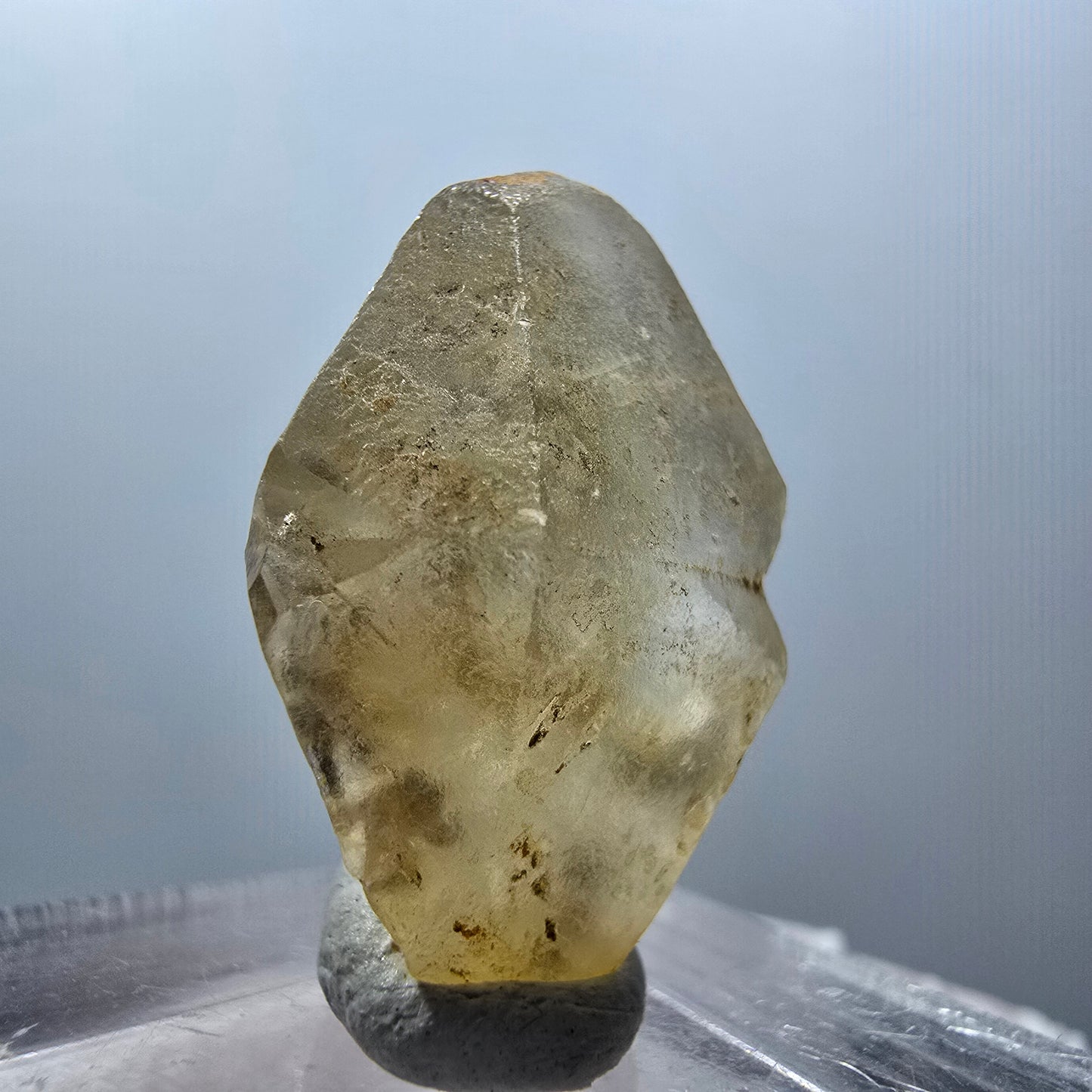 Seltene Calcit X Kristall Spitze, gelb Erongo, Namibia 26*17*11mm #13103
