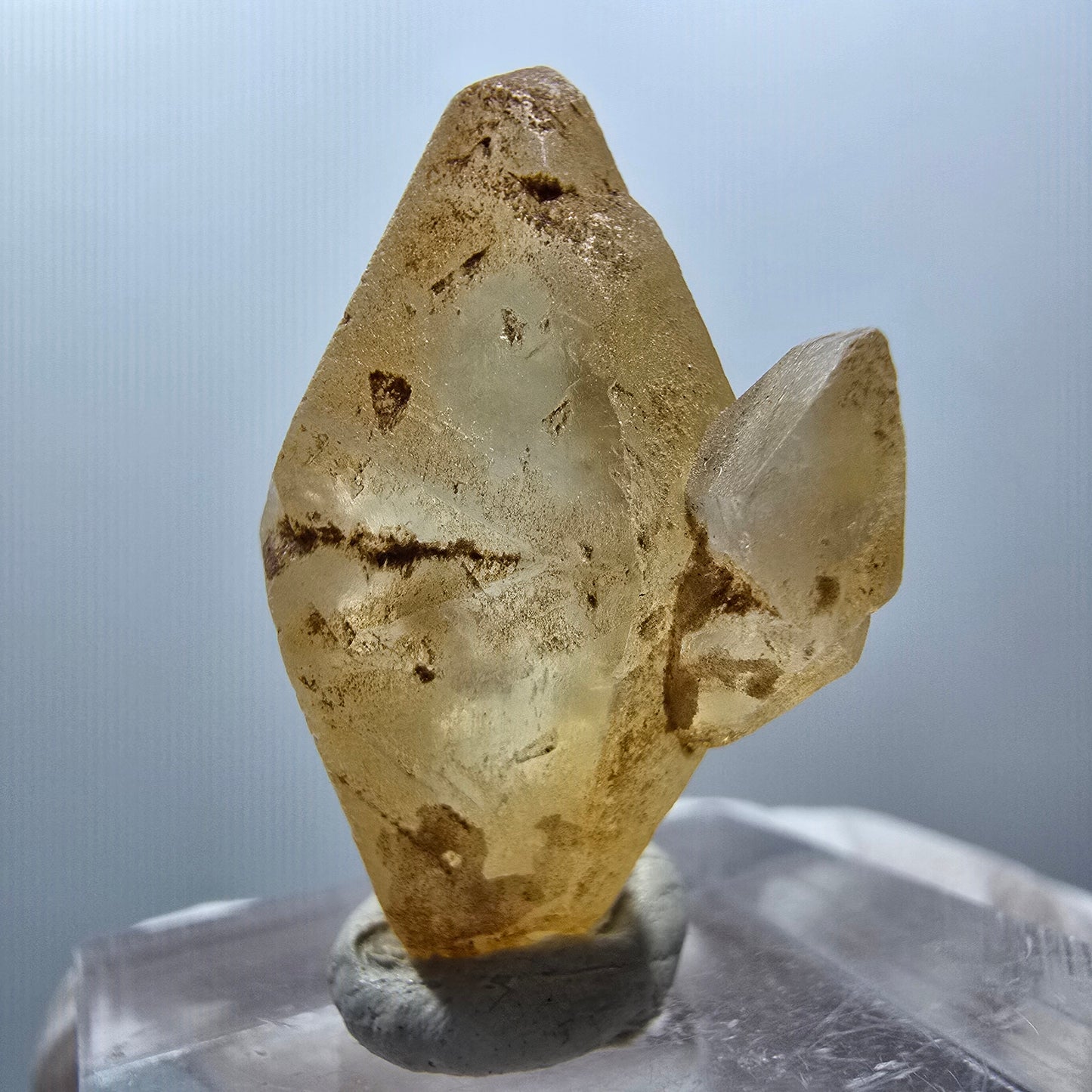 Seltene Calcit X Kristall Spitze, gelb Erongo, Namibia 29*20*15mm #13104