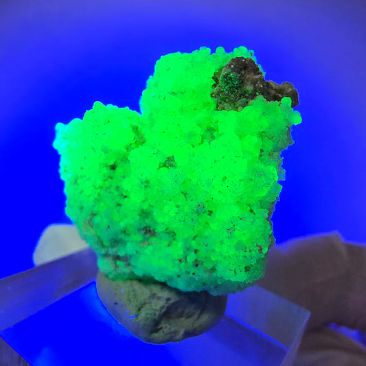 Seltene Hyalit Opal, Schörl Turmalin Stufe Erongo, Namibia 30*26*23mm #13108