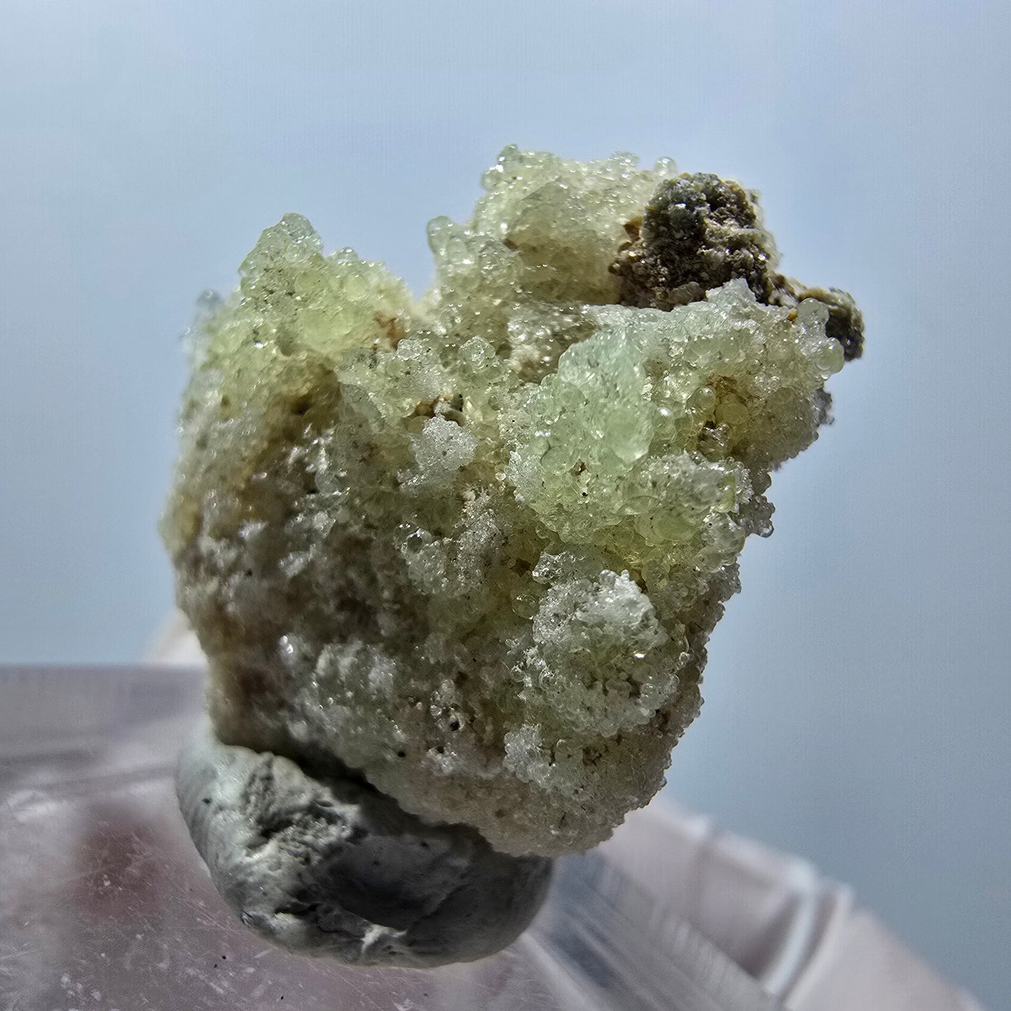 Seltene Hyalit Opal, Schörl Turmalin Stufe Erongo, Namibia 30*26*23mm #13108
