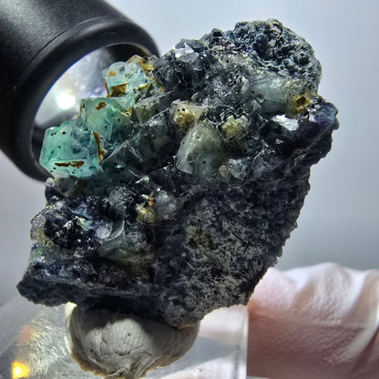 Phantom Fluorit Würfel auf Orthoklas Stufe Erongo, Namibia 39*26*22mm #13121