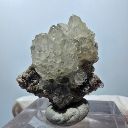 Seltene Quarz auf Fluorit Stufe Okorusu, Namibia 26*21*17mm #13122