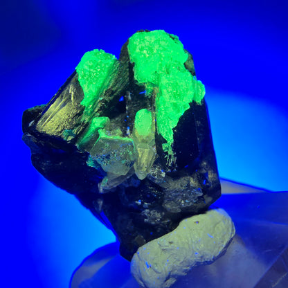 Seltene Schörl Turmalin, Hyalit Opal Stufe Erongo, Namibia 34*25*18mm #13125
