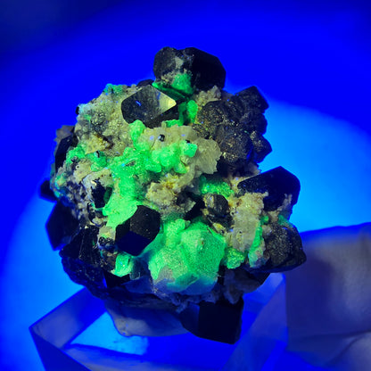 Symmetrische Schörl Turmalin, Hyalit Opal, Orthoklas Stufe Erongo, Namibia 45*37*25mm #13126