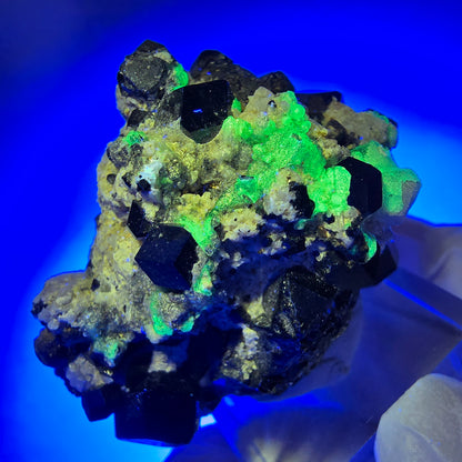Symmetrische Schörl Turmalin, Hyalit Opal, Orthoklas Stufe Erongo, Namibia 45*37*25mm #13126