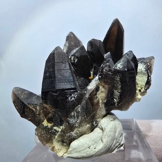 Seltene Rauchquarz, Schörl Turmalin, Orthoklas Stufe Erongo, Namibia 39*30*21mm #13127