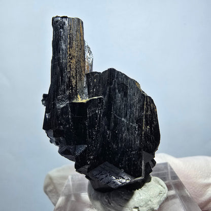 Seltene Schörl Turmalin, Hyalit Opal Stufe Erongo, Namibia 38*26*20mm #13132