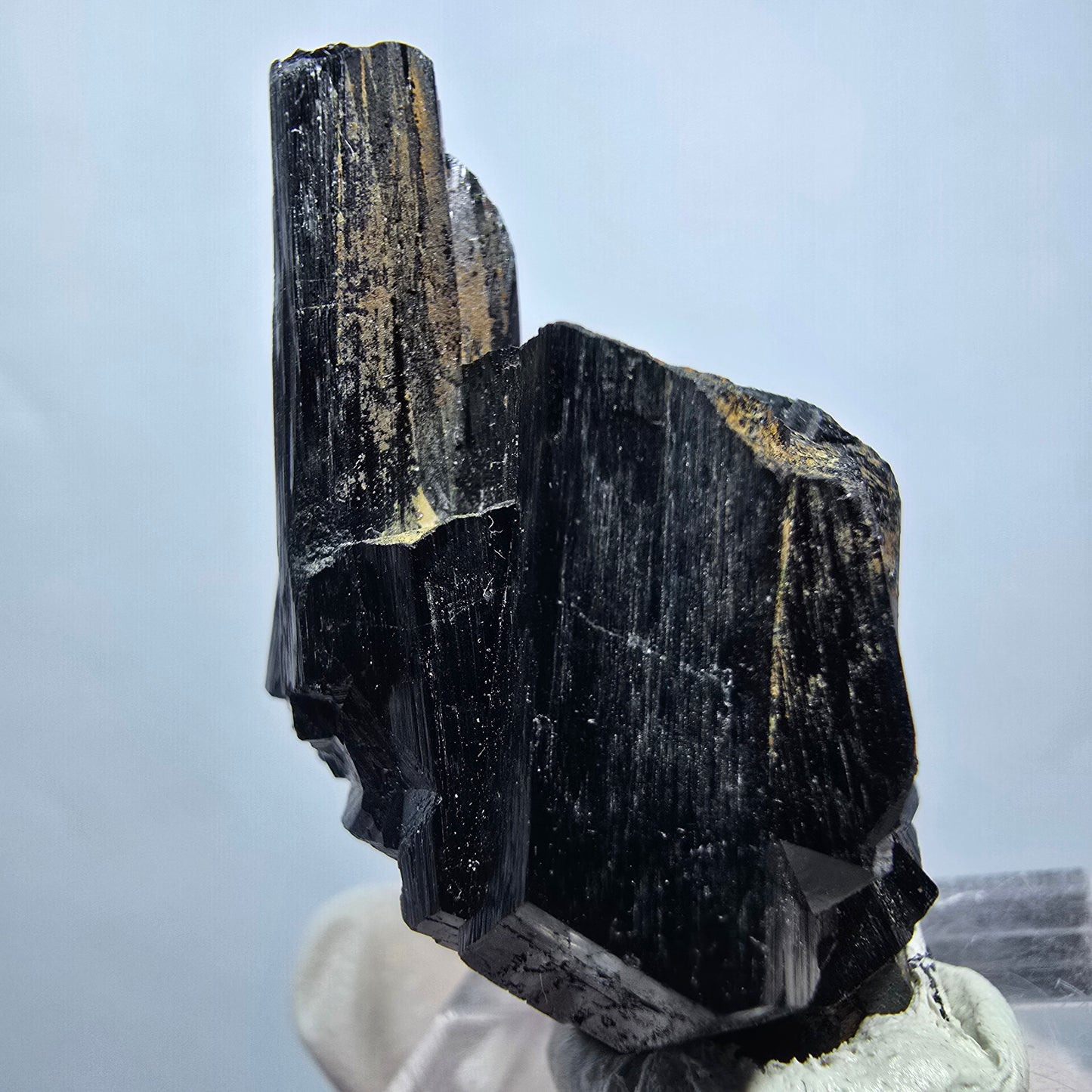 Seltene Schörl Turmalin, Hyalit Opal Stufe Erongo, Namibia 38*26*20mm #13132