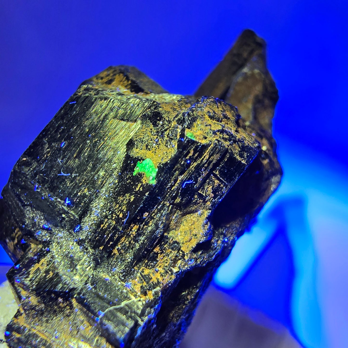 Seltene Schörl Turmalin, Hyalit Opal Stufe Erongo, Namibia 38*26*20mm #13132