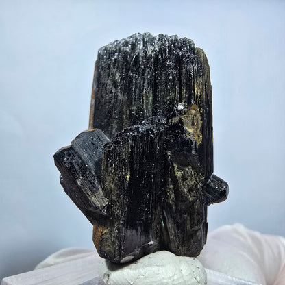 Seltene Schörl Turmalin, Rauchquarz Stufe, schwarz Erongo, Namibia 43*23*23mm #13133
