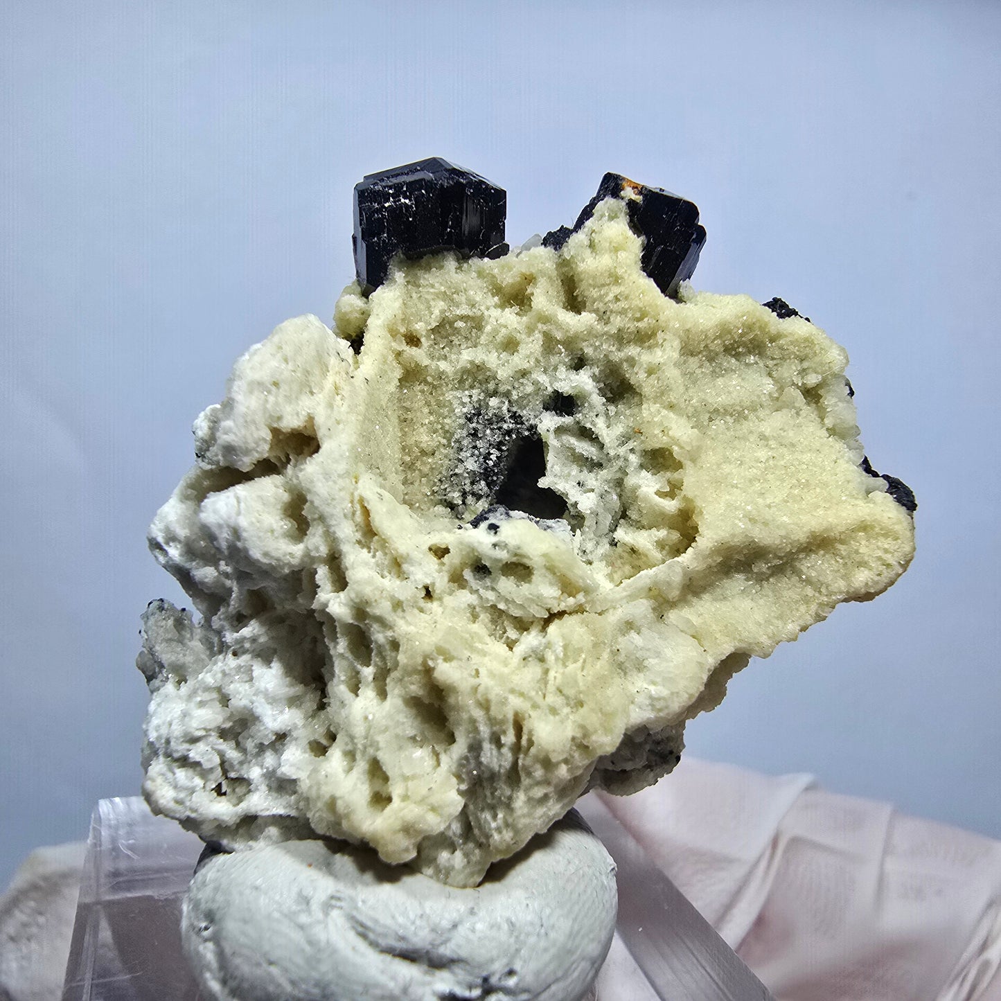 Seltene Schörl Turmalin, Orthoklas Stufe Erongo, Namibia 38*29*29mm #13134