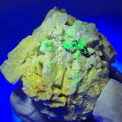 Seltene Schörl Turmalin, Hyalit Opal, Orthoklas Stufe Erongo, Namibia 39*36*27mm #13144