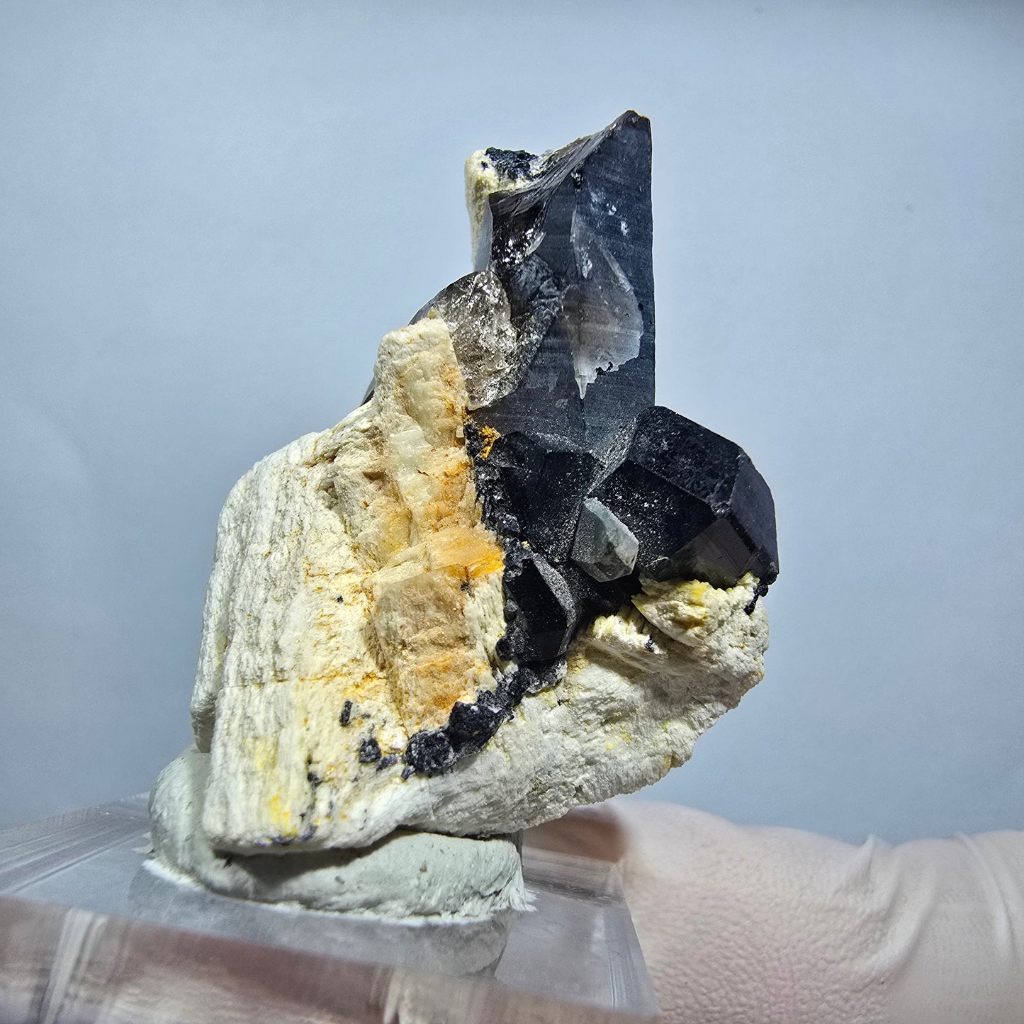 Seltene Schörl Turmalin, Rauchquarz, Orthoklas Stufe Erongo, Namibia 35*32*21mm #13145